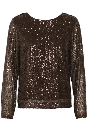 Part Two Blouses, female, , Size: S Metallic Sequin Top