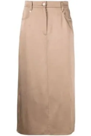 Brunello Cucinelli Midi Skirts, female, , Size: S Satin Midi Skirt