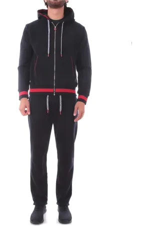 Kiton Training Sets, male, , Size: 2XL Cotton Joggers Suit with Adjustable Hoodie