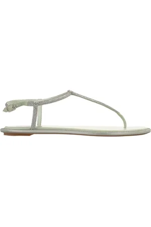 RENE CAOVILLA Flat Sandals, female, , Size: 6 US Jewel Leather Sandals