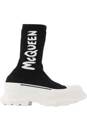 Alexander McQueen Sneakers, female, , Size: 9 US Platform Sneakers in Black and White