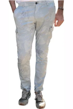 Masons Slim-fit Trousers, male, , Size: S Floral Print Cargo Pants