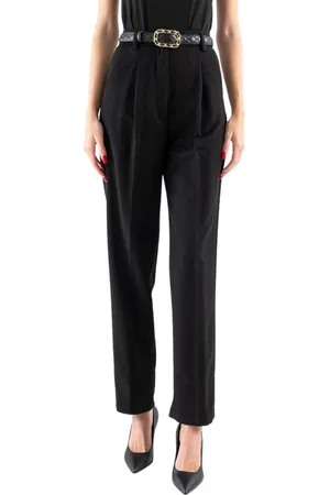 Liu Jo Straight Trousers, female, , Size: S Quilted Belt Chino Pants