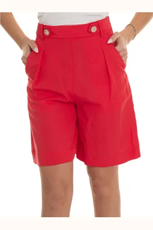 Liu Jo Short Shorts, female, , Size: M Gold Button Bermuda Shorts