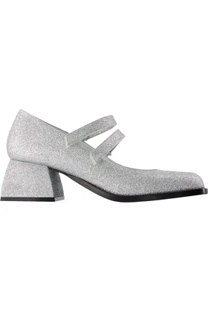 NODALETO Pumps, female, , Size: 5 US Bulla Bacara Pumps in Silver Glitter Leather