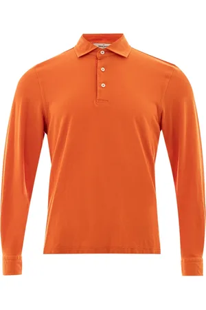 Gran Sasso Polo Shirts, male, , Size: L Long Sleeve Pique Polo Shirt