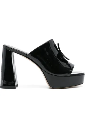 Patou Heeled Mules, female, , Size: 9 US Patent Leather Sandals