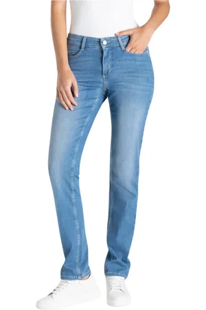 Mac Straight Jeans, female, , Size: XS Simple Washed Straight-Leg Pants