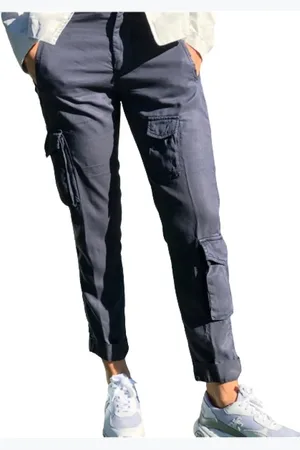 Masons Chinos, female, , Size: XS Cargo Pants in Soft Lyocell with Bronze Buttons
