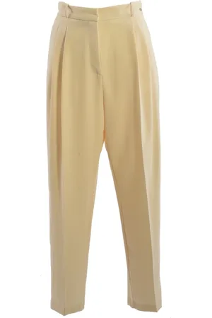 Elisabetta Franchi Straight Trousers, female, , Size: XL Butter Fabric Pants