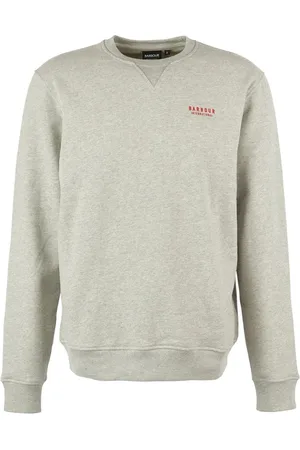 Barbour Sweatshirts, male, , Size: XL Crew Neck Sweatshirt Grey Marl