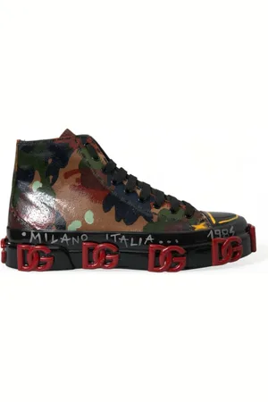 Dolce & Gabbana Sneakers, male, , Size: 7 US Camouflage High Top Sneakers