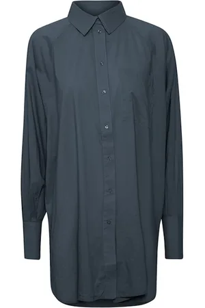 Part Two Shirts, female, , Size: L Midnight Navy Shirt Blouse