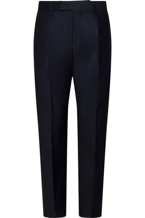 LOW BRAND Suit Trousers, male, , Size: W32 Wool Flannel Relaxed Fit Trousers