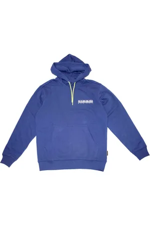 Napapijri Hoodies, male, , Size: M Cotton Blend Loose Fit Hoodie