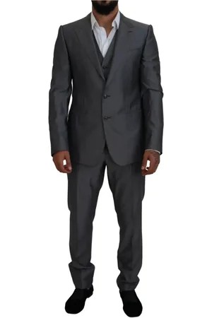 Dolce & Gabbana Single Breasted Suits, male, , Size: XS Slim Fit Suit - Sicilia 3 Piece