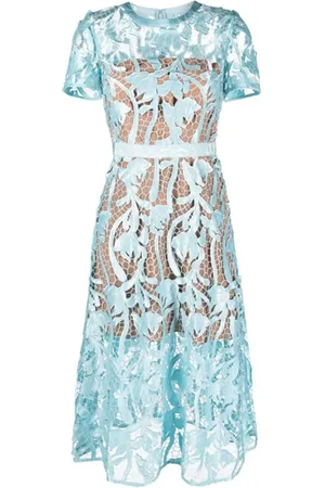 Self-Portrait Midi Dresses, female, , Size: 2XS Flared Lace Midi Dress