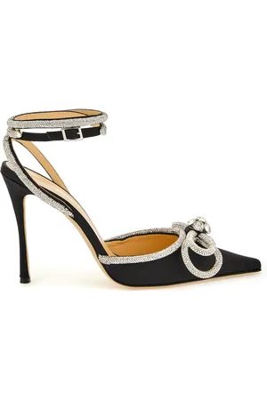 Mach & Mach Pumps, female, , Size: 10 US Crystal-Embellished Satin Pumps