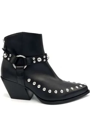 Elena Iachi Cowboy Boots, female, , Size: 7 US Leather Texano Boots with Zipper