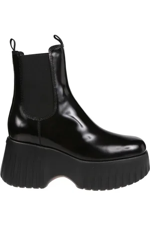 Hogan Chelsea Boots, female, , Size: 10 US Stripes Wedge Chelsea Ankle Boots