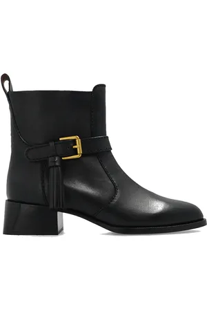 See by Chloé Heeled Boots, female, , Size: 6 US Lory Leather Ankle Boots