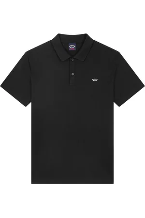 Paul & Shark Polo Shirts, male, , Size: M Cotton Polo with Shark Badge