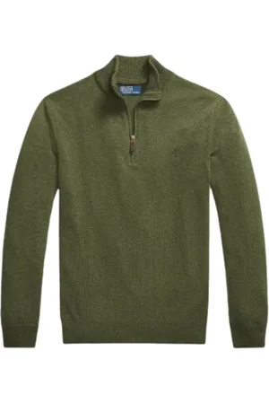 Ralph Lauren Turtlenecks, male, , Size: XL Merino Wool Half-Zip Sweater
