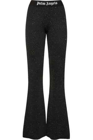 Palm Angels Wide Trousers, female, , Size: S Glitter Flared Trousers