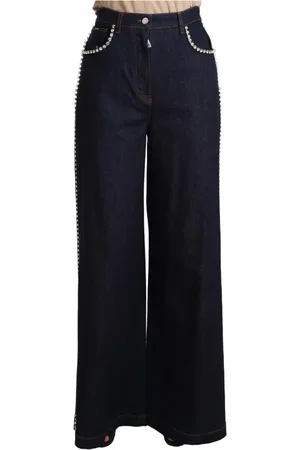 Dolce & Gabbana Wide Jeans, female, , Size: 3XS Dark Crystal Flare Jeans