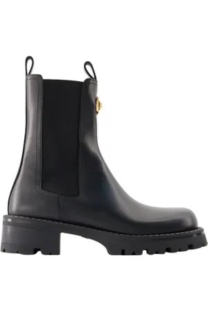 VERSACE Chelsea Boots, female, , Size: 8 1/2 US Leather Ankle Boots