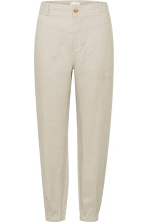 Part Two Slim-fit Trousers, female, , Size: 3XL French Oak Linen Trousers