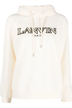 Lanvin Hoodies, female, , Size: XS Embroidered Logo Cotton Hoodie