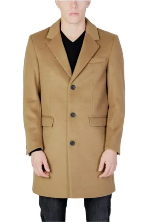 Antony Morato Single-Breasted Coats, male, , Size: 3XL Long Sleeve Mens Coat Button Fastening