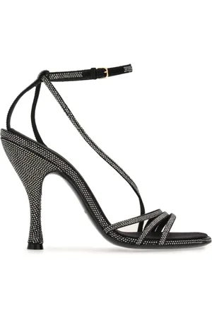 Salvatore Ferragamo High Heel Sandals, female, , Size: 8 1/2 US Crystal Embellished Sandals