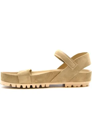 Pedro Garcia Flat Sandals, female, , Size: 5 1/2 US Mud Chamois Sandals