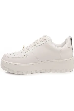 Windsor Sneakers, female, , Size: 7 US Leather Sneakers with Contrast Logo