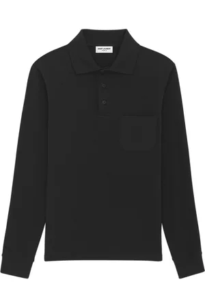 Saint Laurent Polo Shirts, male, , Size: S Polo Shirt with Patch Pocket