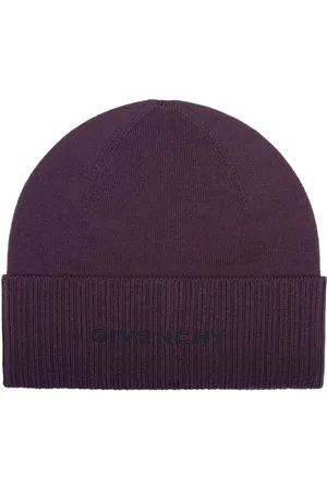 Givenchy Beanies, female, , Size: ONE SIZE Wool Ribbed Trims Hat