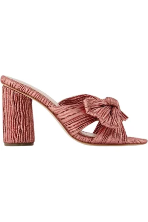 Loeffler Randall Heeled Mules, female, , Size: 5 US Rose Metallic Penny Sandals Leather