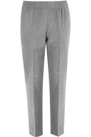 LE TRICOT PERUGIA Slim-fit Trousers, female, , Size: L Classic Elasticated Waist Cigarette Trousers