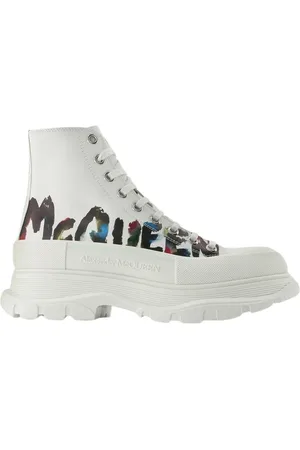 Alexander McQueen Sneakers, male, , Size: 9 US Canvas Platform Sneakers Multicolore