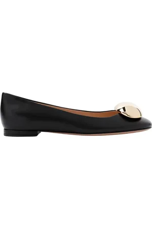 Gianvito Rossi Ballerinas, female, , Size: 9 US Leather Ballerinas Round Toe Slip-On