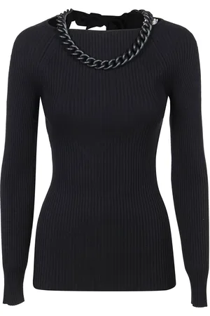 GIUSEPPE DI MORABITO Sweatshirts, female, , Size: S Knitted TOP With Chain Details