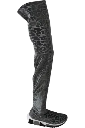 Dolce & Gabbana Over-knee Boots, female, , Size: 5 US Leopard High Top Sneakers Booties Shoes