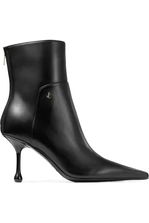 Jimmy Choo Heeled Boots, female, , Size: 7 US Leather Ankle Boots with Metal Detail