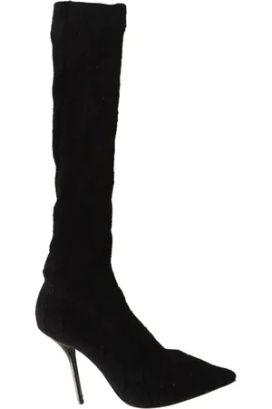 Dolce & Gabbana Heeled Boots, female, , Size: 11 US Stretch Socks Knee High Booties