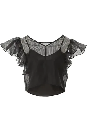 Karl Lagerfeld Blouses, female, , Size: XS Met Gala Ruffle Top