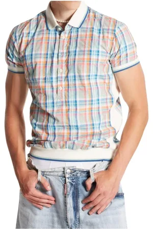 Dsquared2 Polo Shirts, male, , Size: L Preppy Pastel Polo Shirt