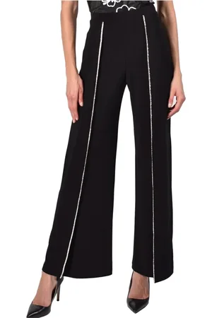 Frank Lyman Wide Trousers, female, , Size: 2XL Stylish Pants with Elastic Waistband and Slits
