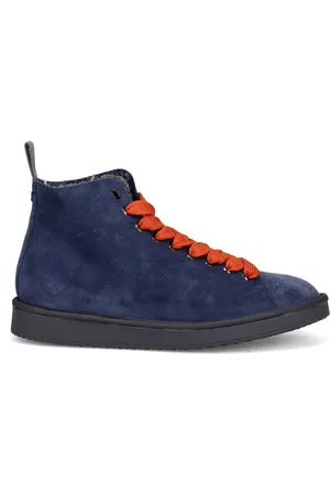 Panchic Sneakers, male, , Size: 8 US Suede Ankle Boot with Orange Laces